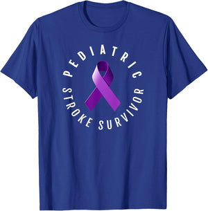 Pediatric Stroke Survivor Statement T Shirt T-Shirt - T-Shirt | Royal