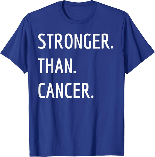 Stronger Than Cancer Awareness Chemo Survivor Gift T-Shirt - T-Shirt | Royal