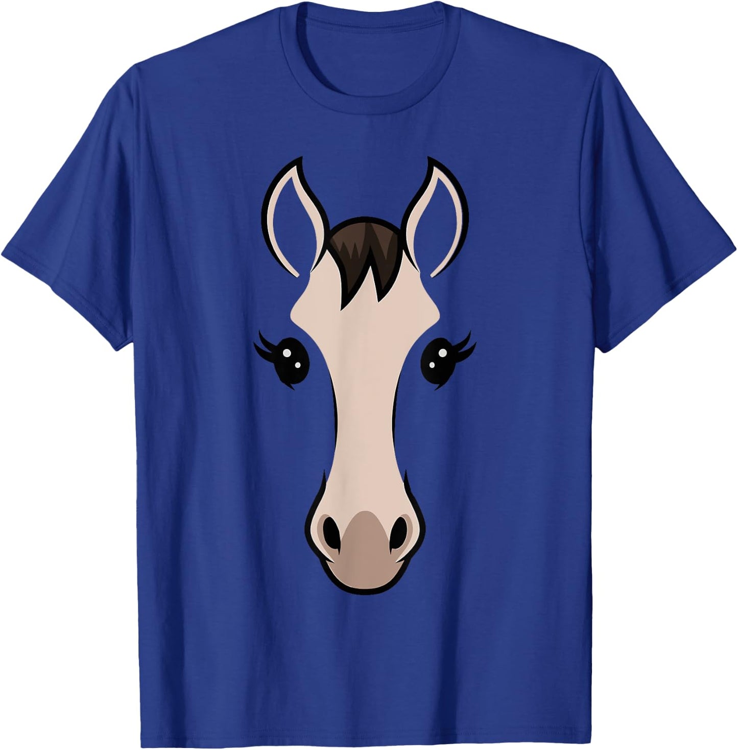 Horse Face Costume Kids Women Cute Halloween Themed T-Shirt - T-Shirt | Royal