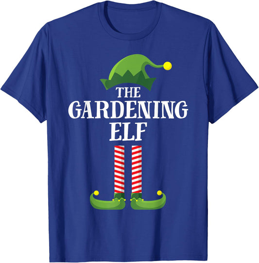 Gardening Elf Matching Family Group Christmas Party Pyjamas T-Shirt - T-Shirt | Royal