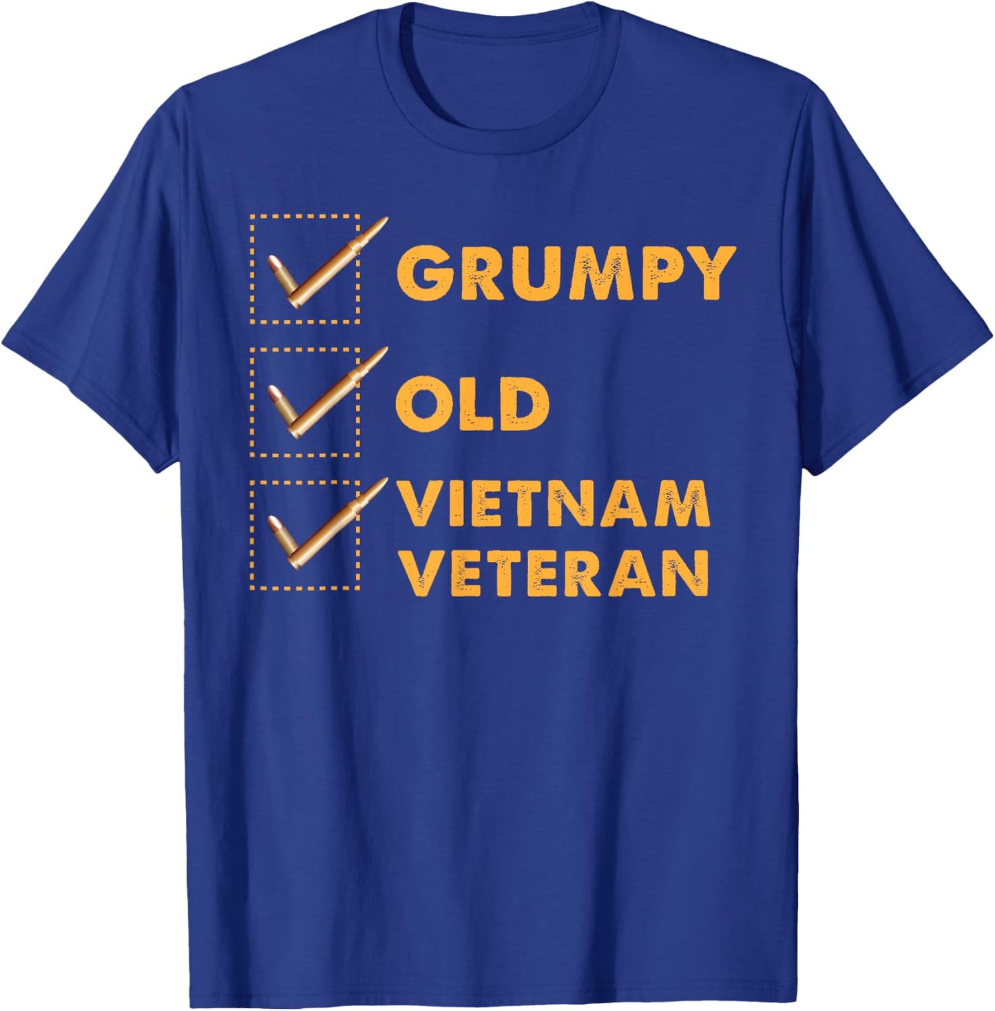 Funny Veteran Shirt Grumpy Old Vietnam Veteran Gifts T-Shirt - T-Shirt | Royal