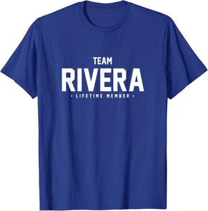 Team Rivera Shirt Cute Matching Family Reunion Gift T-Shirt - T-Shirt | Royal