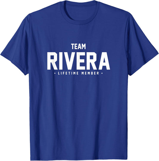 Team Rivera Shirt Cute Matching Family Reunion Gift T-Shirt - T-Shirt | Royal