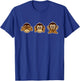 Three wise monkeys T-Shirt - T-Shirt | Royal
