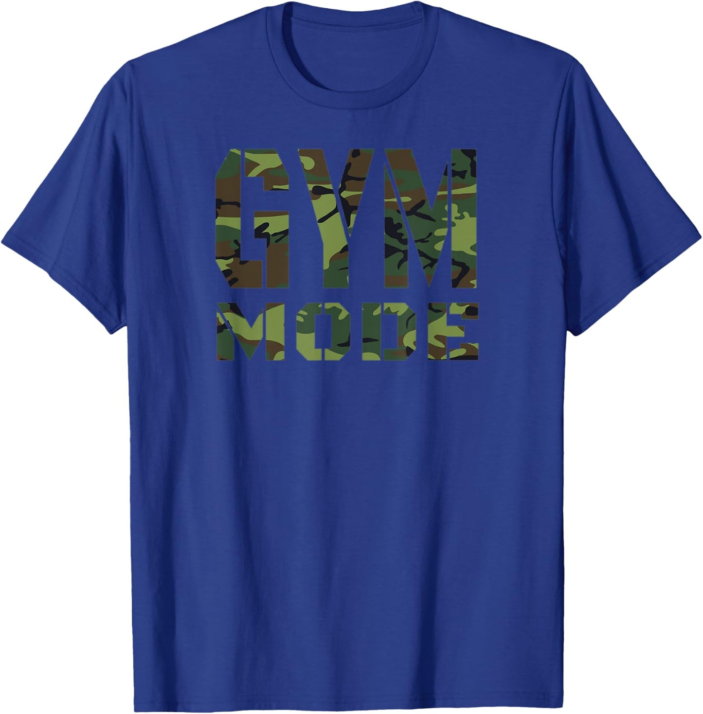 Gym Workout Fitness Bodybuilding Camouflage Weighlifting T-Shirt - T-Shirt | Royal