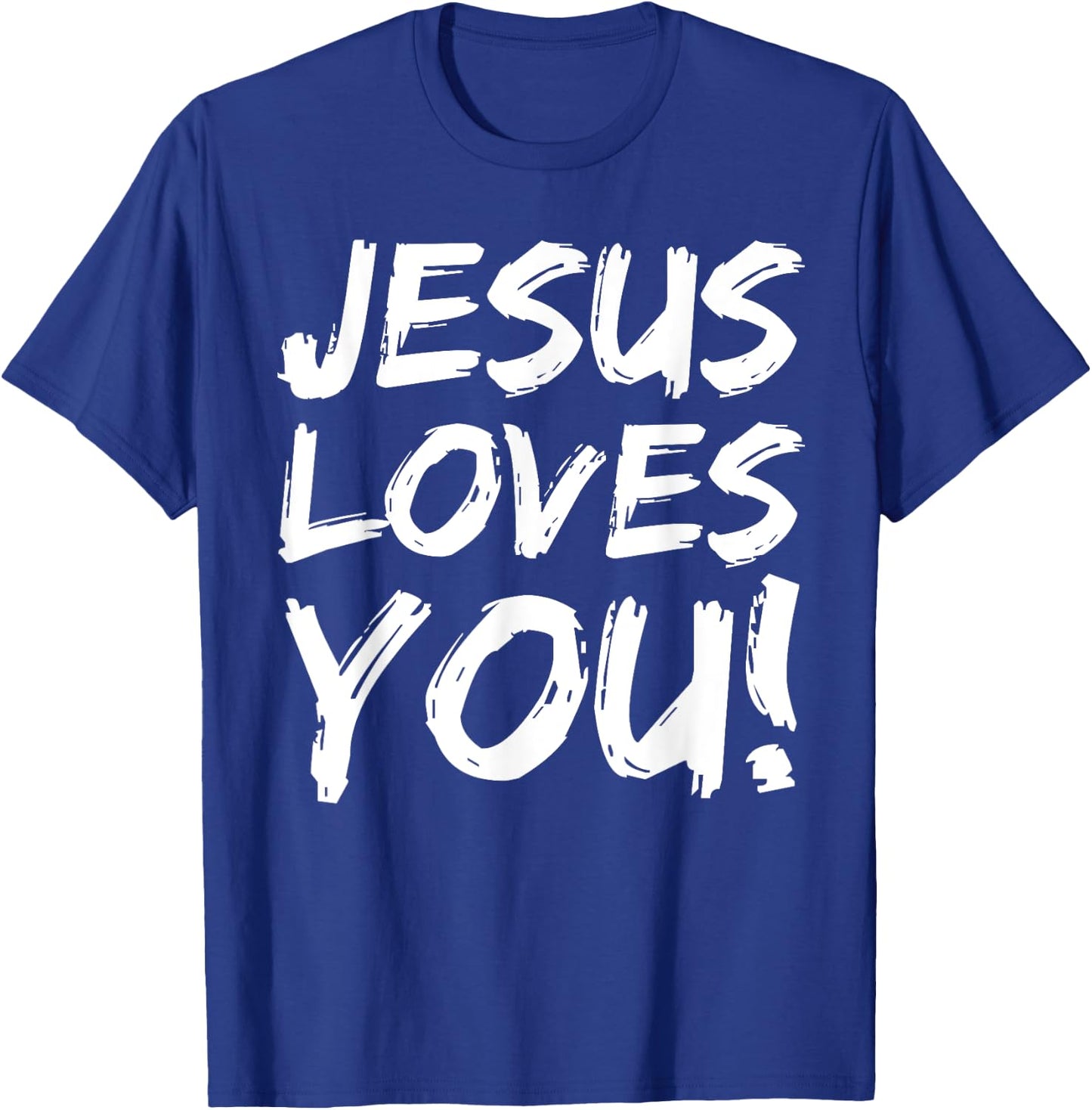 Christian Evangelism Gift Jesus Loves You! T-Shirt - T-Shirt | Royal