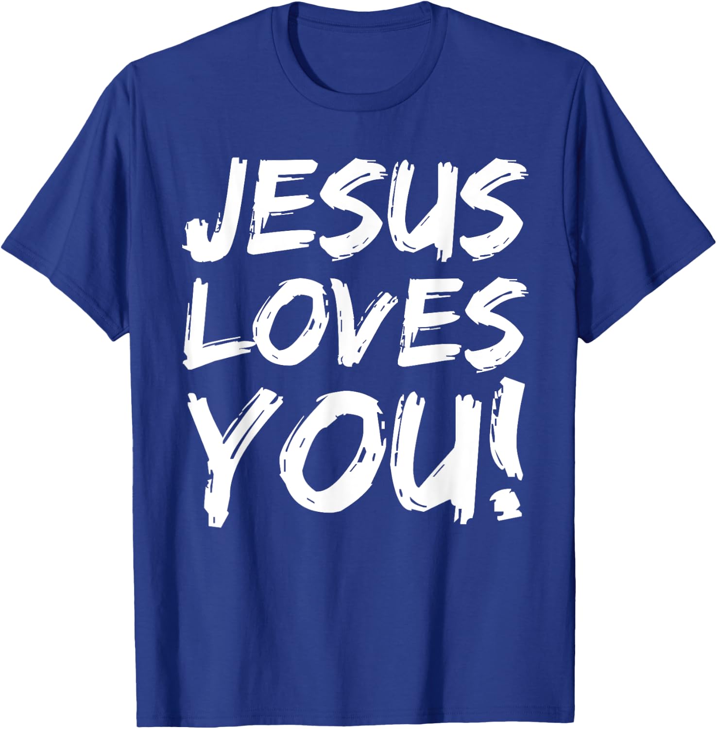Christian Evangelism Gift Jesus Loves You! T-Shirt - T-Shirt | Royal