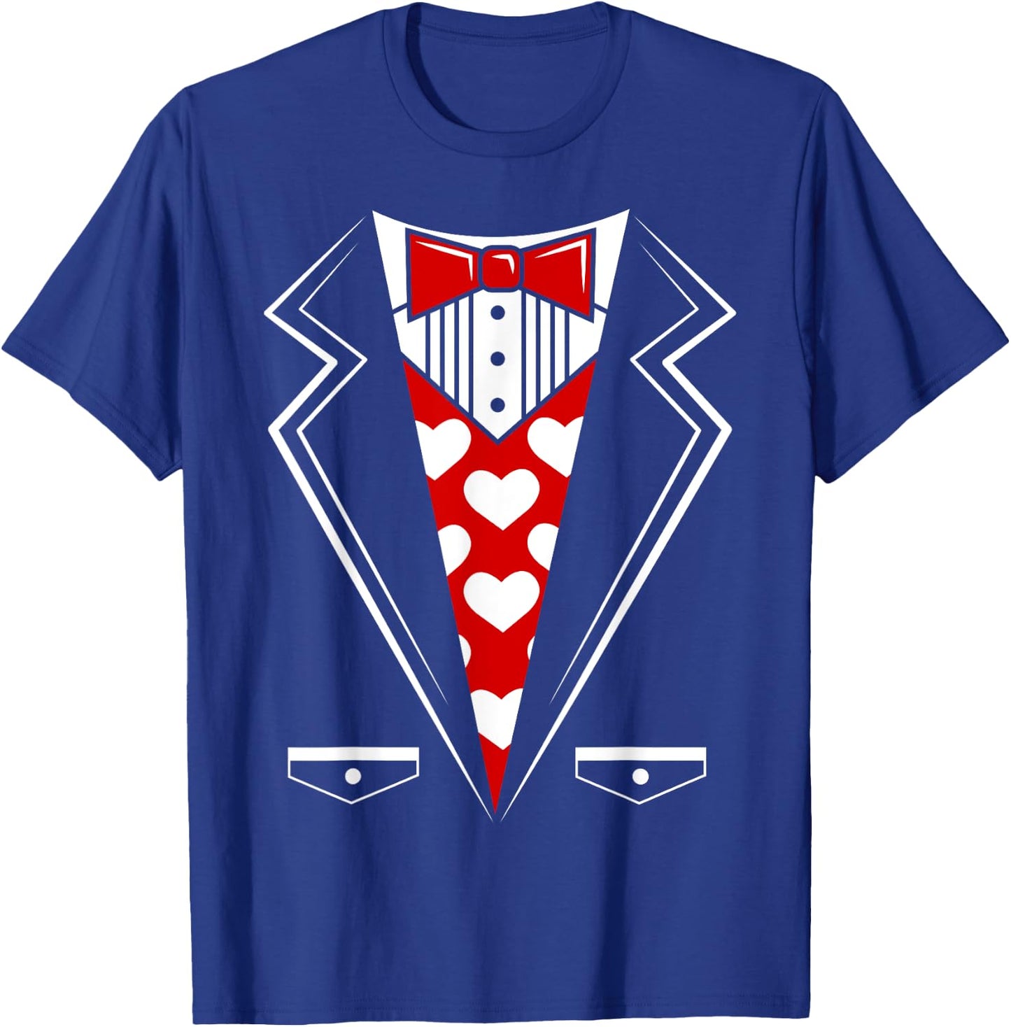Valentine's Day Tux Funny Tuxedo Costume v1 T-Shirt - T-Shirt | Royal