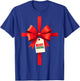 Funny Christmas Bow Xmas Present Costume Merry Christmas T-Shirt - T-Shirt | Royal