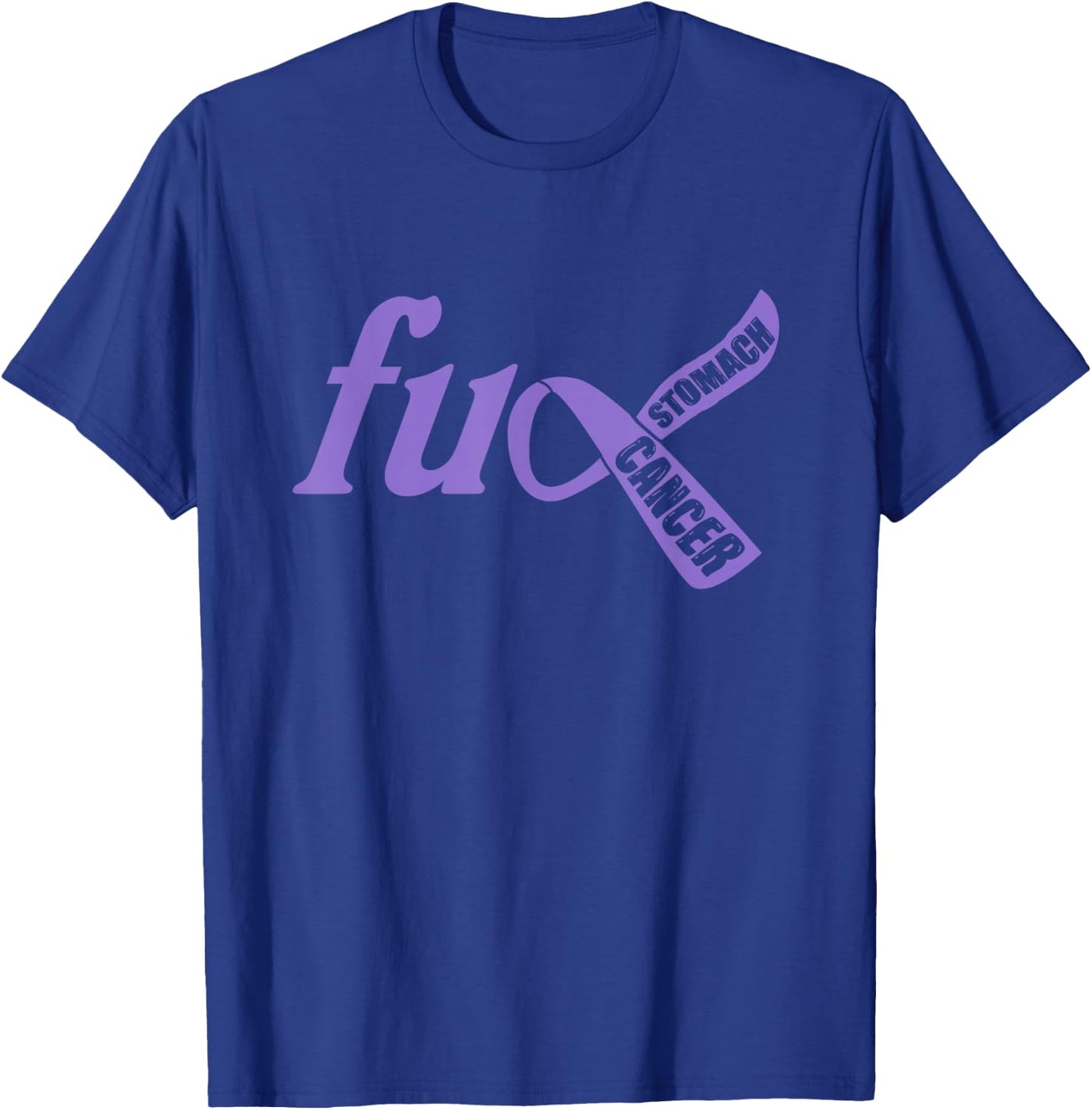 Funny Fuck Stomach Cancer Awareness Ribbon Gifts T-Shirt - T-Shirt | Royal