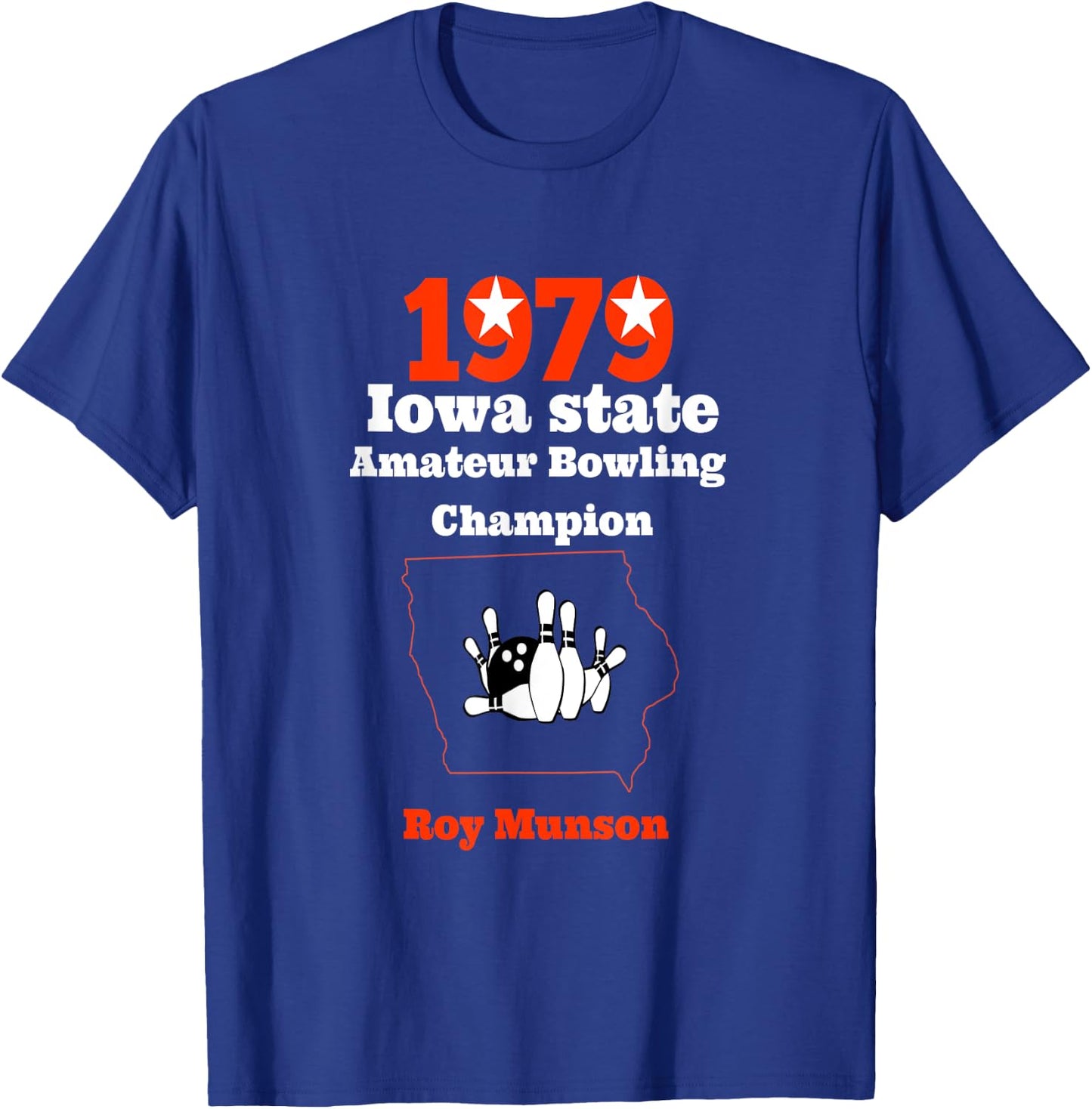 Funny Roy Munson king pin bowling t shirt T-Shirt - T-Shirt | Royal