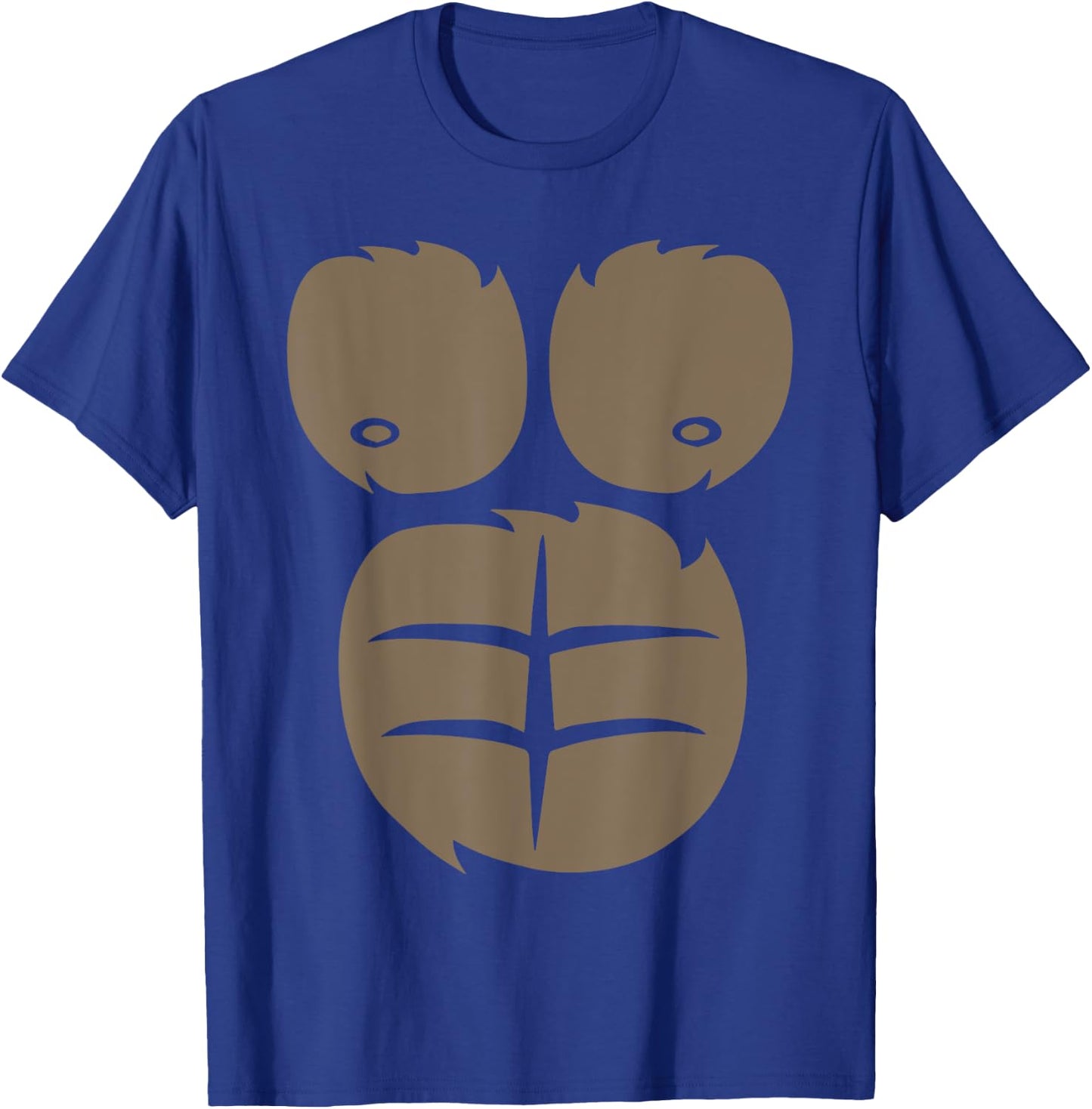Gorilla Chest Belly Monkey DIY Costume For Kids Adults T-Shirt - T-Shirt | Royal