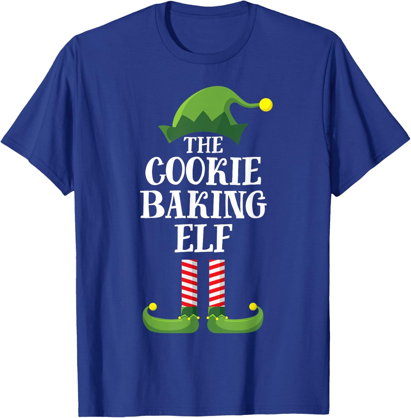 Cookie Baking Elf Matching Family Group Christmas Party PJ T-Shirt - T-Shirt | Royal