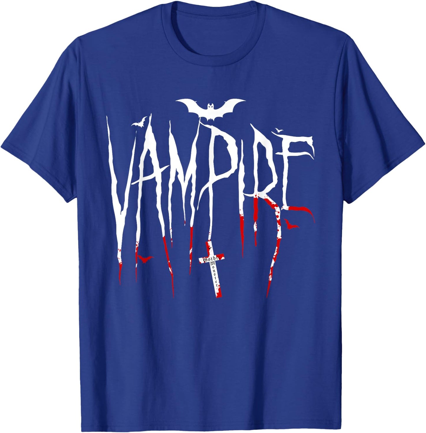 Vampire Bat Gothic Monsters Halloween T-Shirt - T-Shirt | Royal