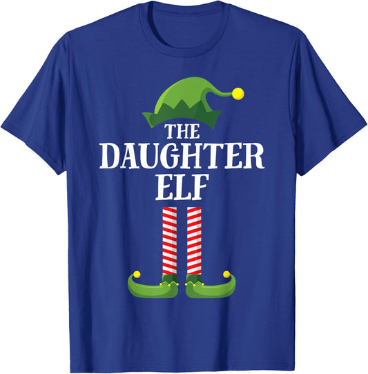 Daughter Elf Matching Family Group Christmas Party Pyjamas T-Shirt - T-Shirt | Royal