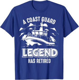 A Coast Guard Legend Has Retired Shirt | Cool Volunteer Gift T-Shirt - T-Shirt | Royal