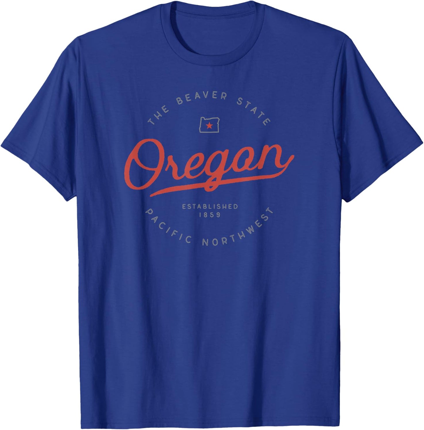 Oregon T Shirt, The Beaver State, Pacific Northwest PNW T-Shirt - T-Shirt | Royal