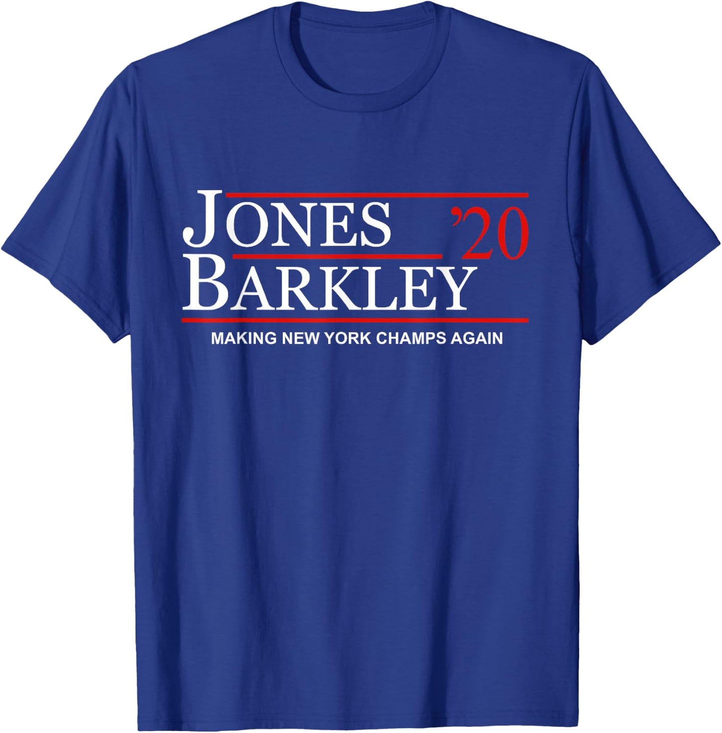 Jones-Barkley 2020 make New York champs again T-Shirt - T-Shirt | Royal