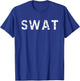 SWAT Team Costume Shirt Distressed Police T-Shirt - T-Shirt | Royal