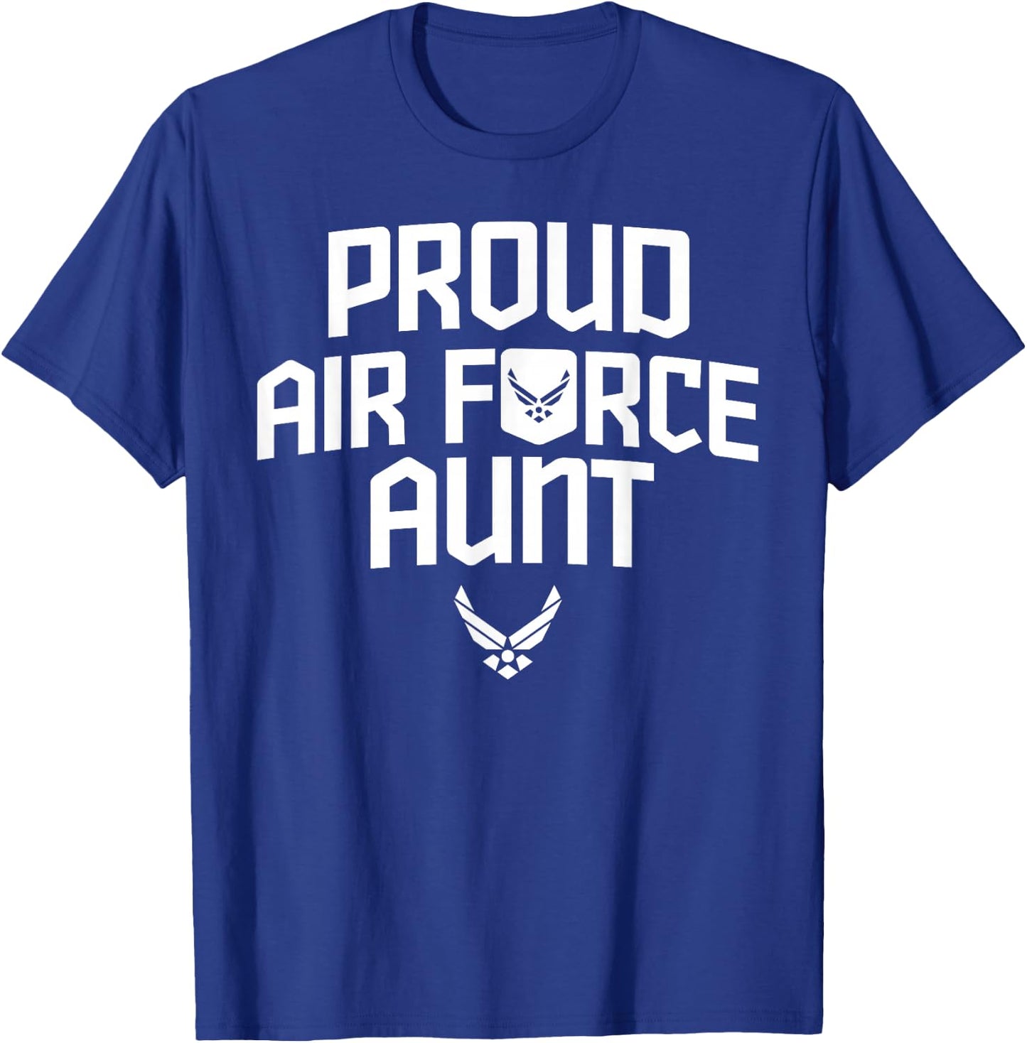 Proud Air Force Aunt Shirt Military Veteran Gift T-Shirt - T-Shirt | Royal