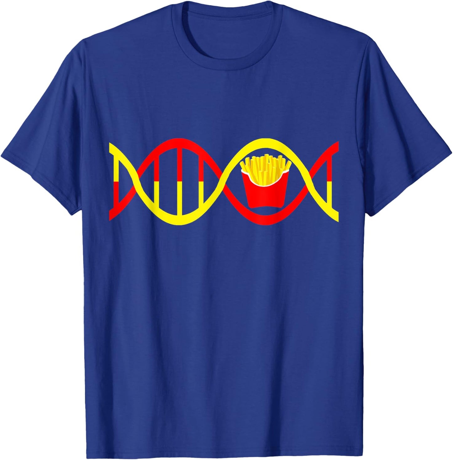 French Fries DNA Fried Potato Fry Fast Food Genetic T-Shirt - T-Shirt | Royal