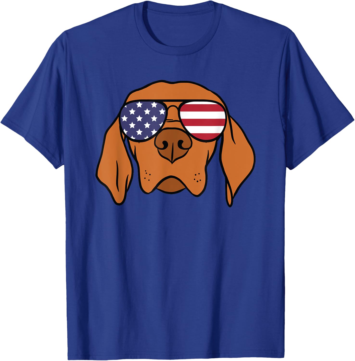 Hungarian Vizsla Dog 4th of July T-Shirt - T-Shirt | Royal