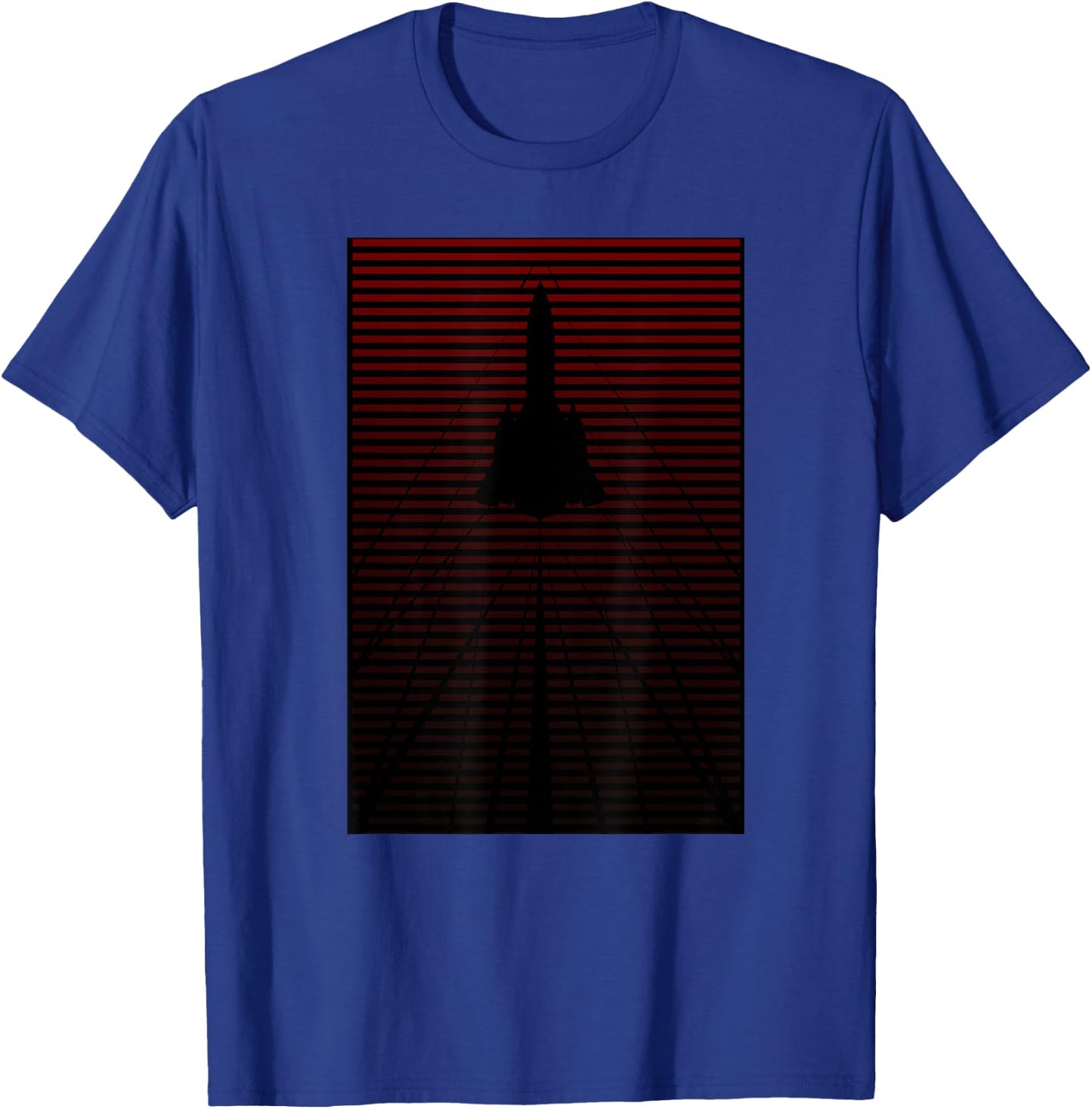 SHOCKWAVES SR-71 Blackbird OXCART Fade to Red T-Shirt - T-Shirt | Royal