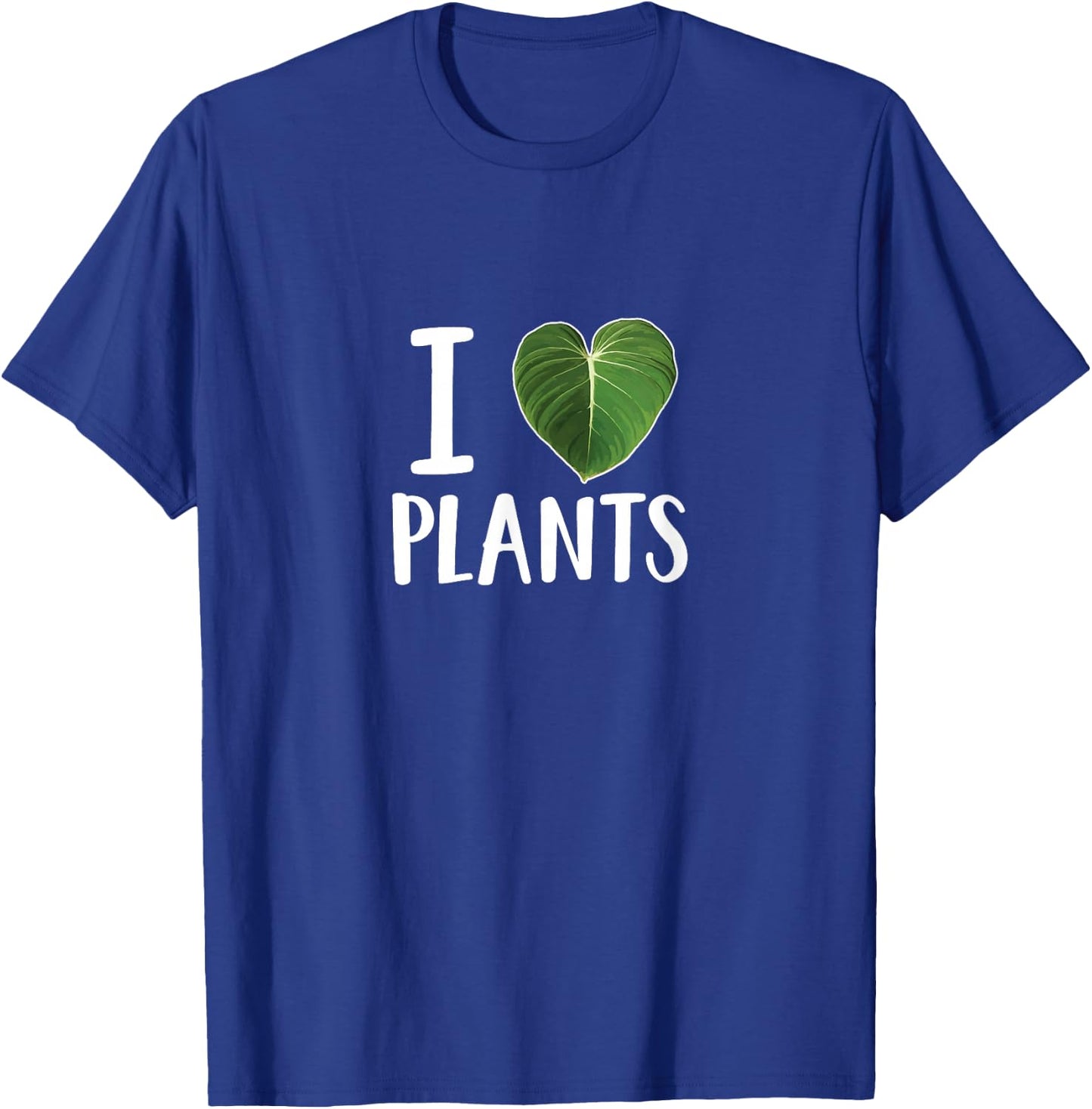 I Love Plants I Heart Plants Leaf T-Shirt - T-Shirt | Royal