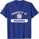 Property of Dragons Baseball T-Shirt - T-Shirt | Royal