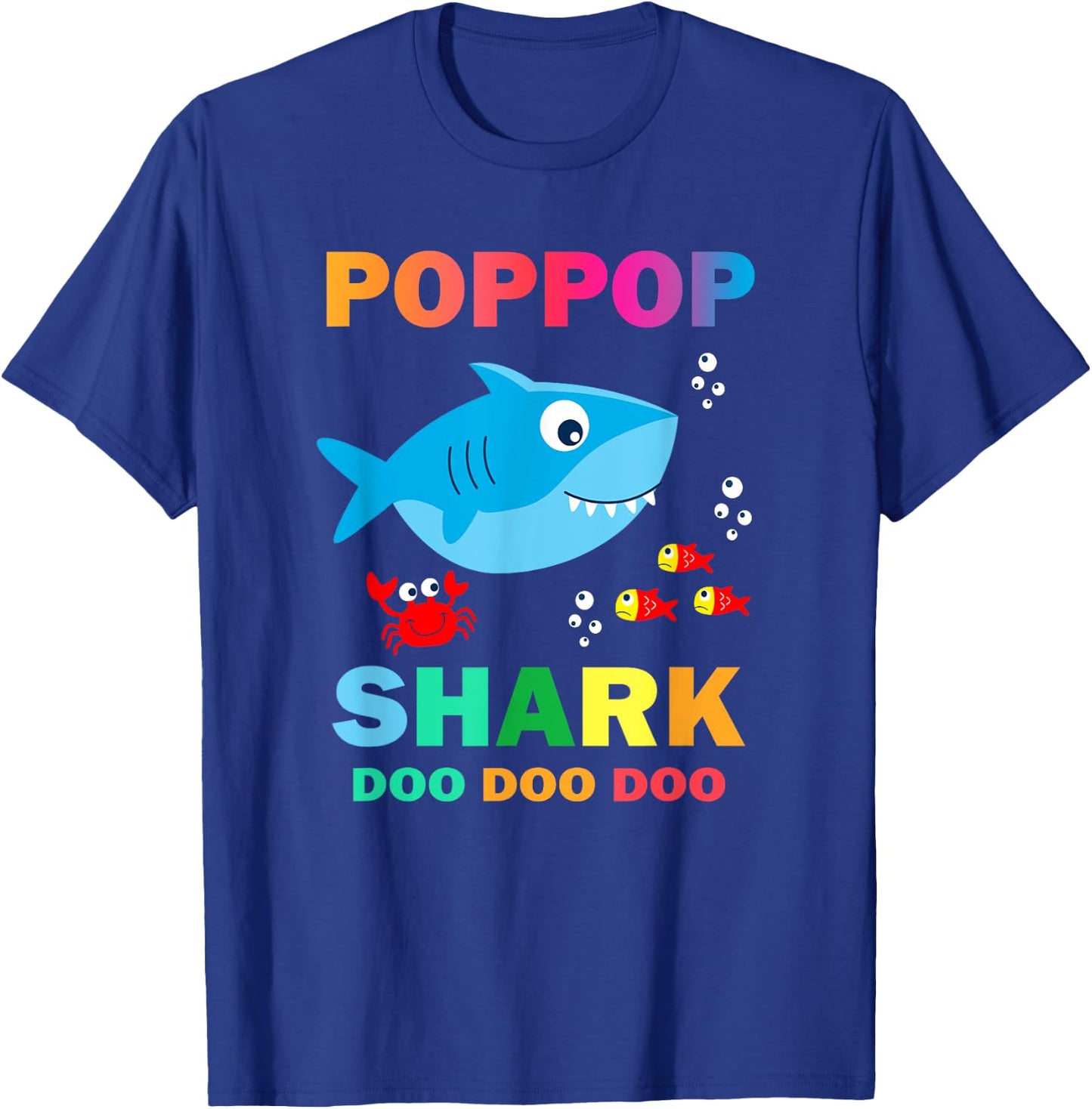 Poppop Shark Shirt, Fathers Day Gift From Wife Son Daughter T-Shirt - T-Shirt | Royal