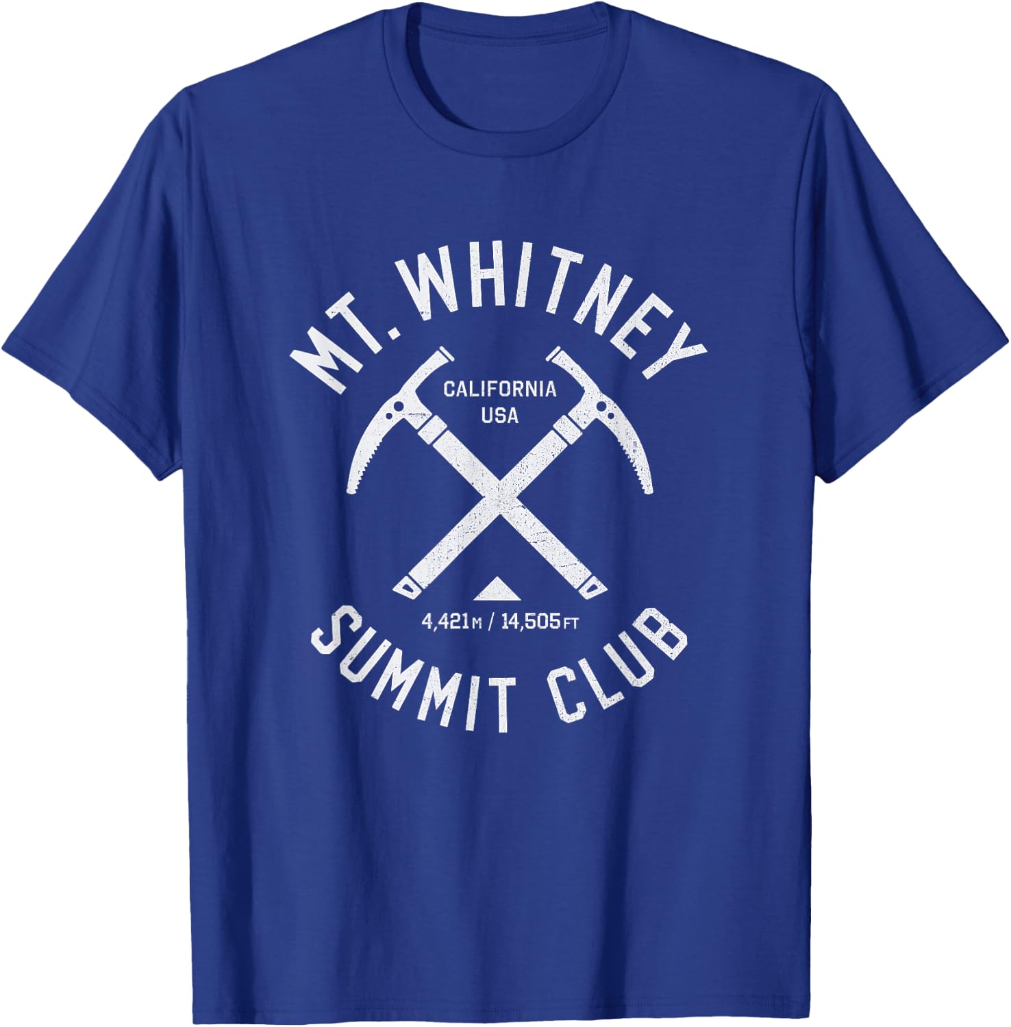 Mt Whitney Summit Club | I climbed Mount Whitney T-Shirt - T-Shirt | Royal