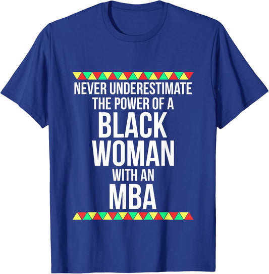 Black Queen MBA Masters Graduation T Shirt T-Shirt - T-Shirt | Royal