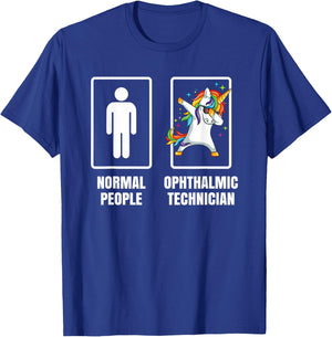 Dabbing Unicorn Ophthalmic Technician Doctor Physician Gift T-Shirt - T-Shirt | Royal