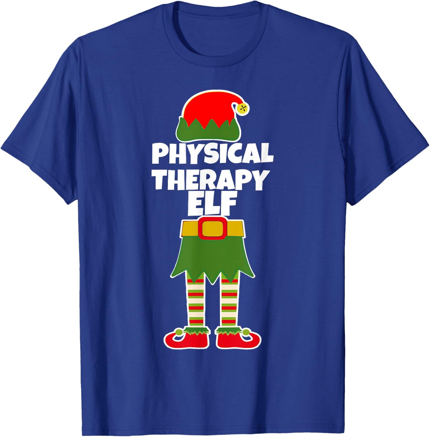 PHYSICAL THERAPY ELF Christmas Therapist Holiday PT Funny T-Shirt - T-Shirt | Royal
