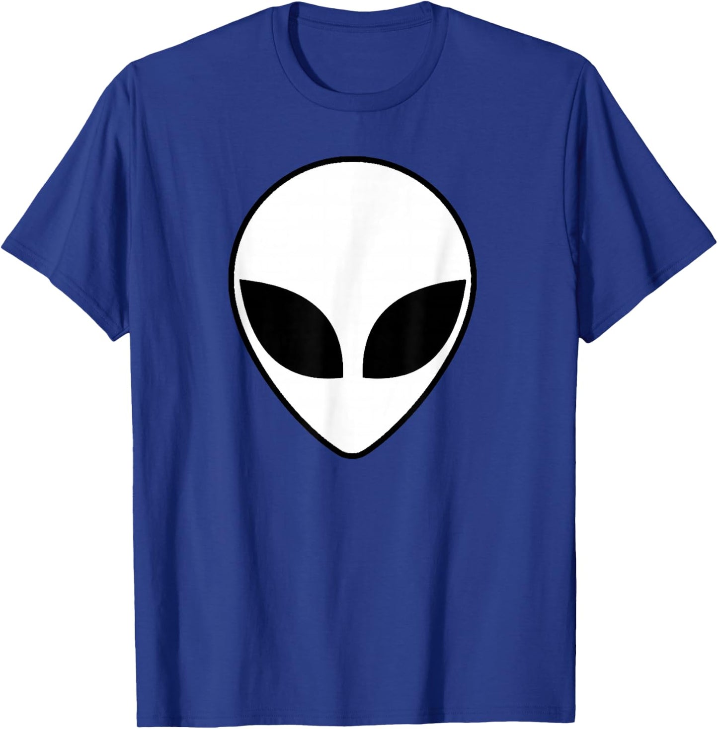 White Alien Head Extraterrestrial Believe T Shirt Men Women T-Shirt - T-Shirt | Royal