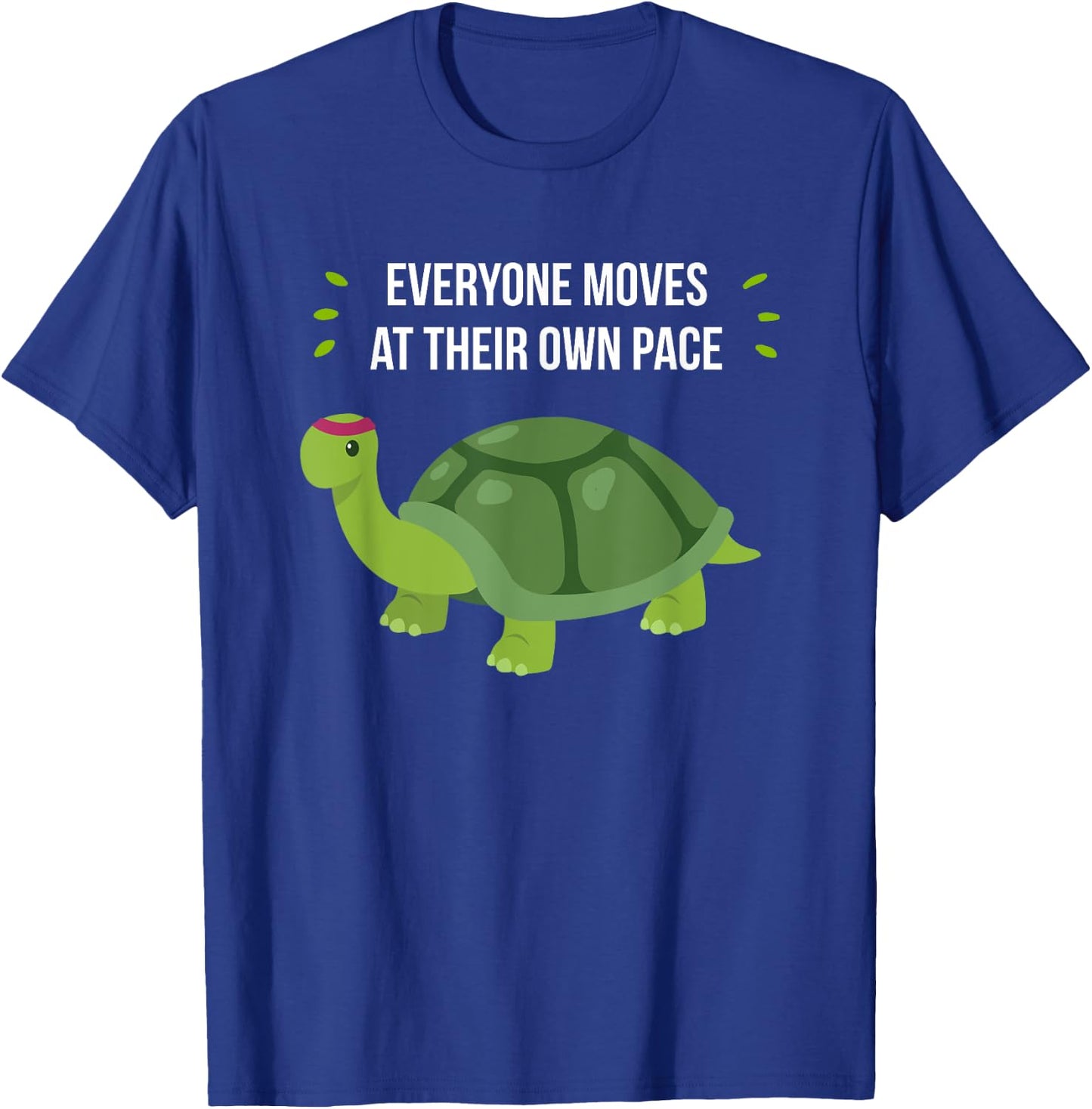 Funny Turtle Motivational Running T-Shirt - T-Shirt | Royal