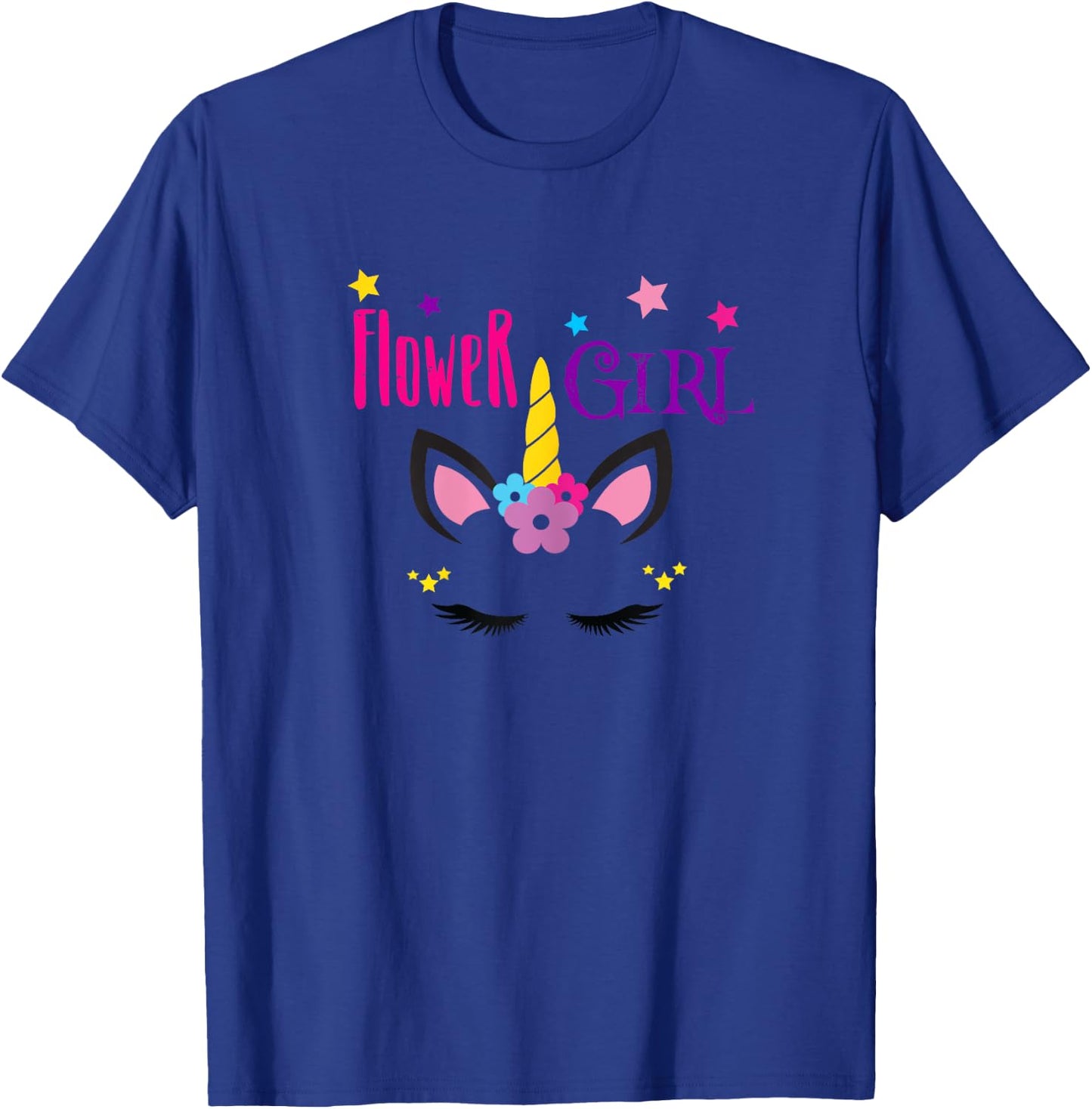 Flower Girl Unicorn T-Shirt - T-Shirt | Royal