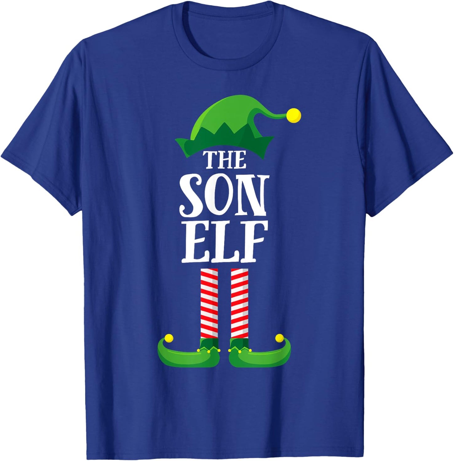Son Elf Matching Family Group Christmas Party Pyjamas T-Shirt - T-Shirt | Royal