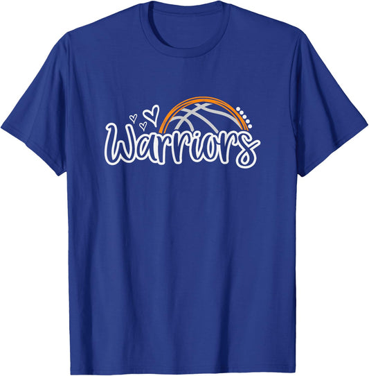 Basketball Warriors School Sports Fan Team Spirit T-Shirt - T-Shirt | Royal