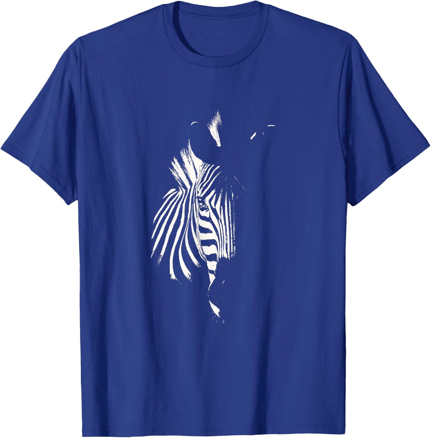 Zebra Picture in Graphic Black & White for Zebra Fans T-Shirt - T-Shirt | Royal