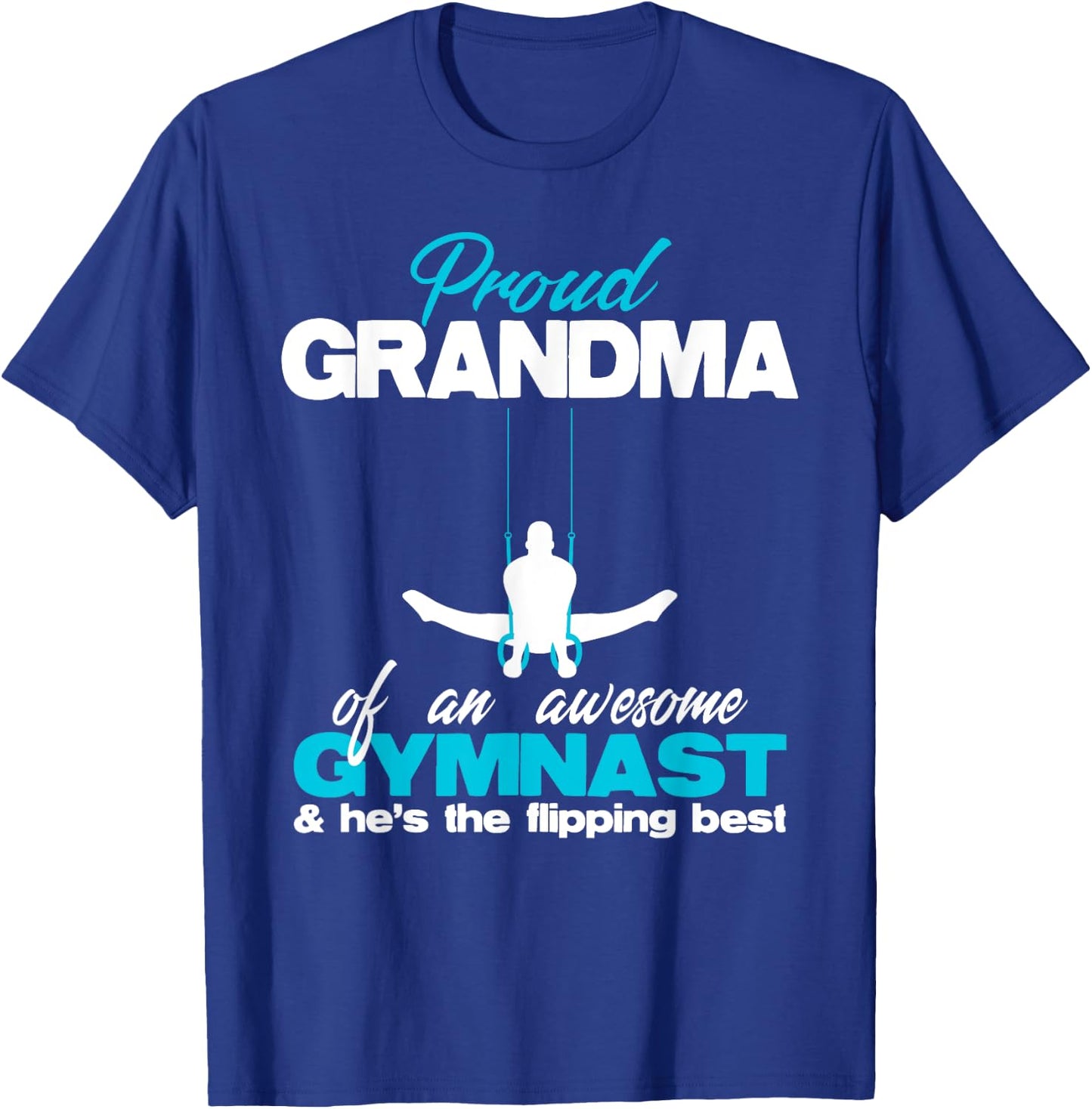 Proud Grandma of an Awesome Boy Gymnast Rings Competition T-Shirt - T-Shirt | Royal