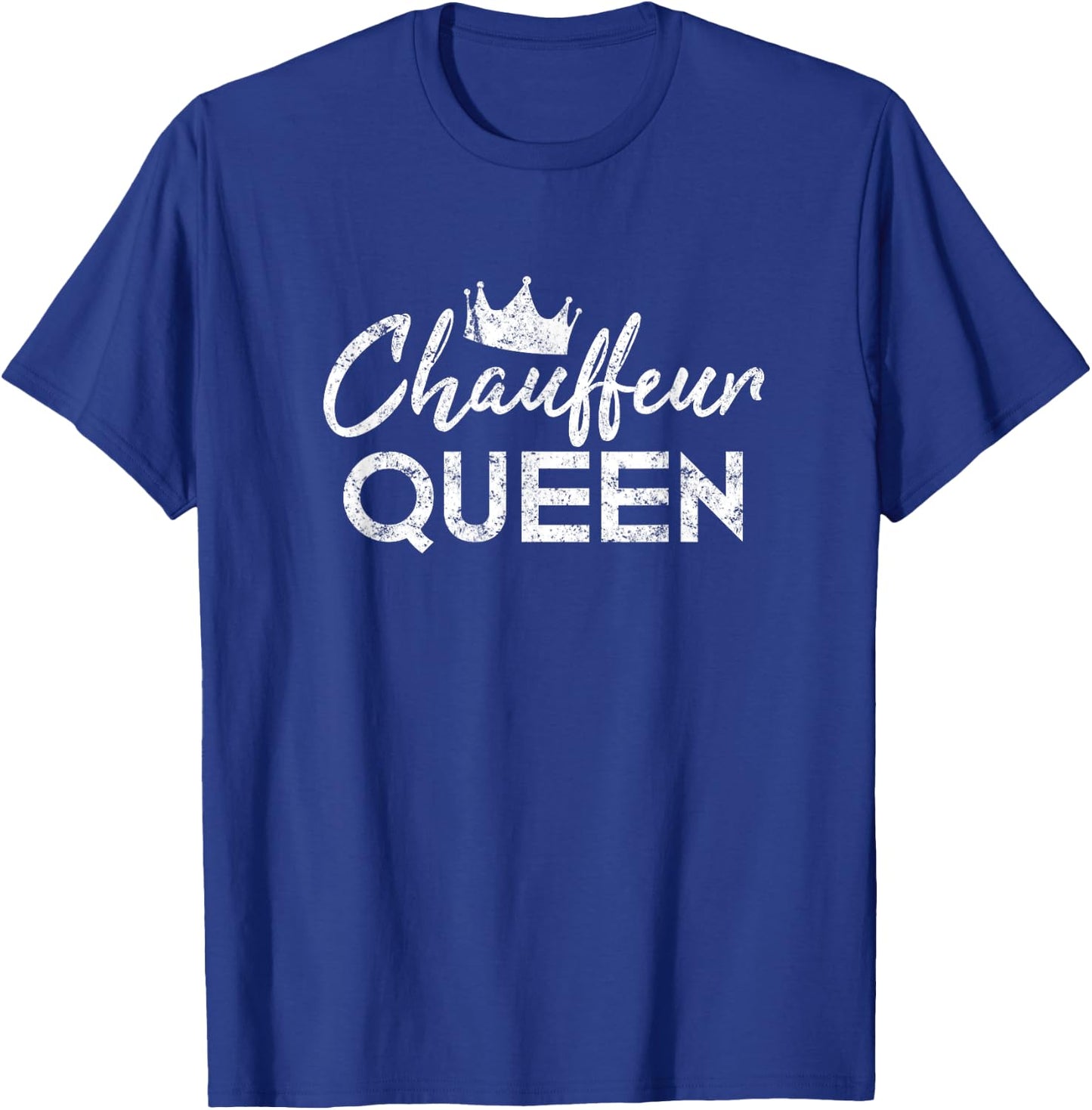 Funny Chauffeur Queen Mom Driving Kids Carpool T-Shirt - T-Shirt | Royal