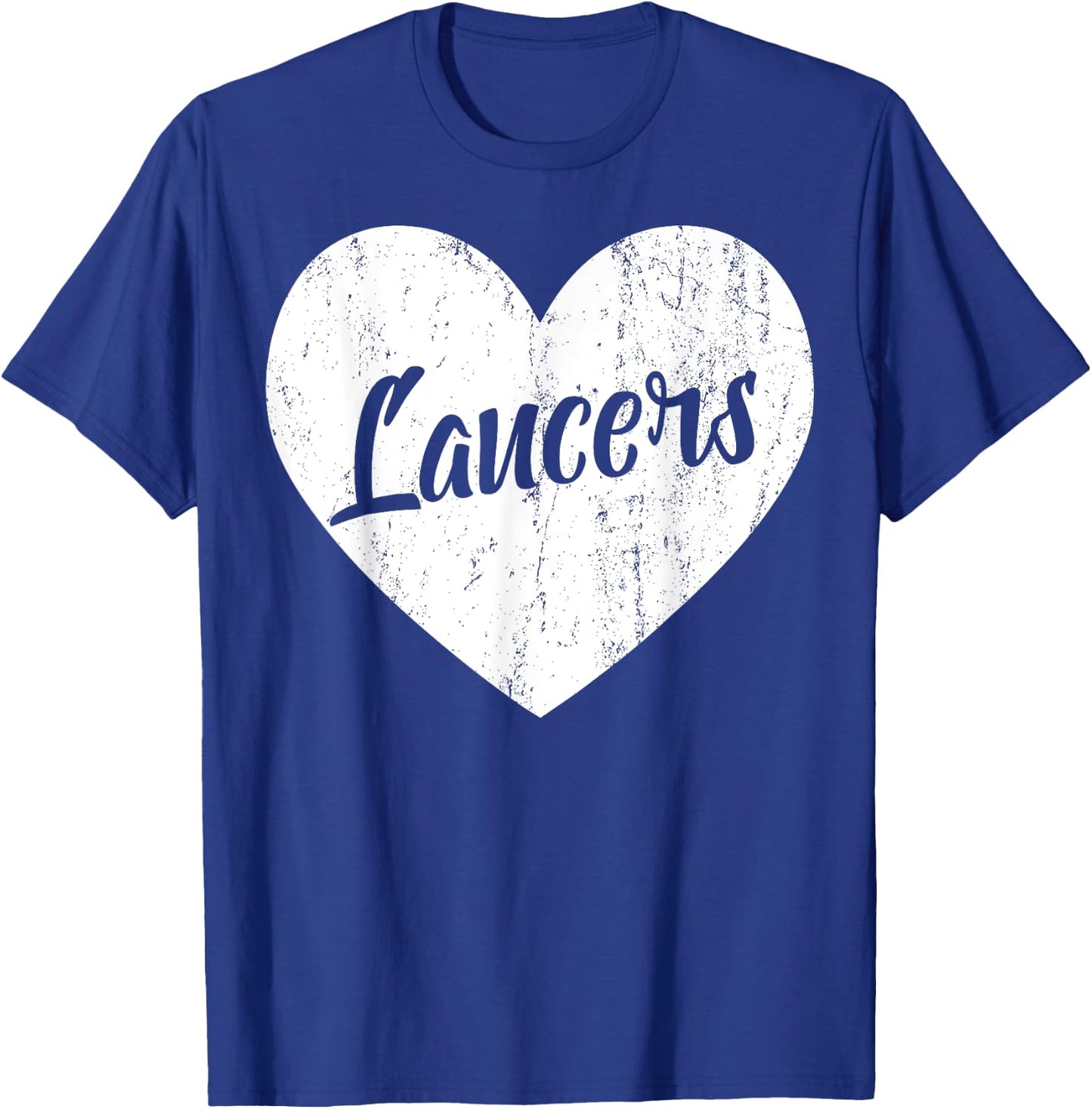 Lancers School Sports Fan Team Spirit Mascot Heart Gift T-Shirt - T-Shirt | Royal