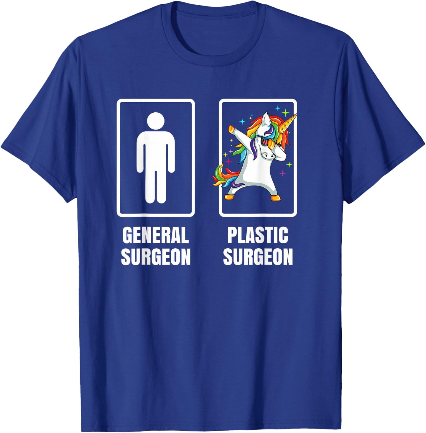 Dabbing Unicorn Plastic Surgeon Surgery Doctor Physician T-Shirt - T-Shirt | Royal