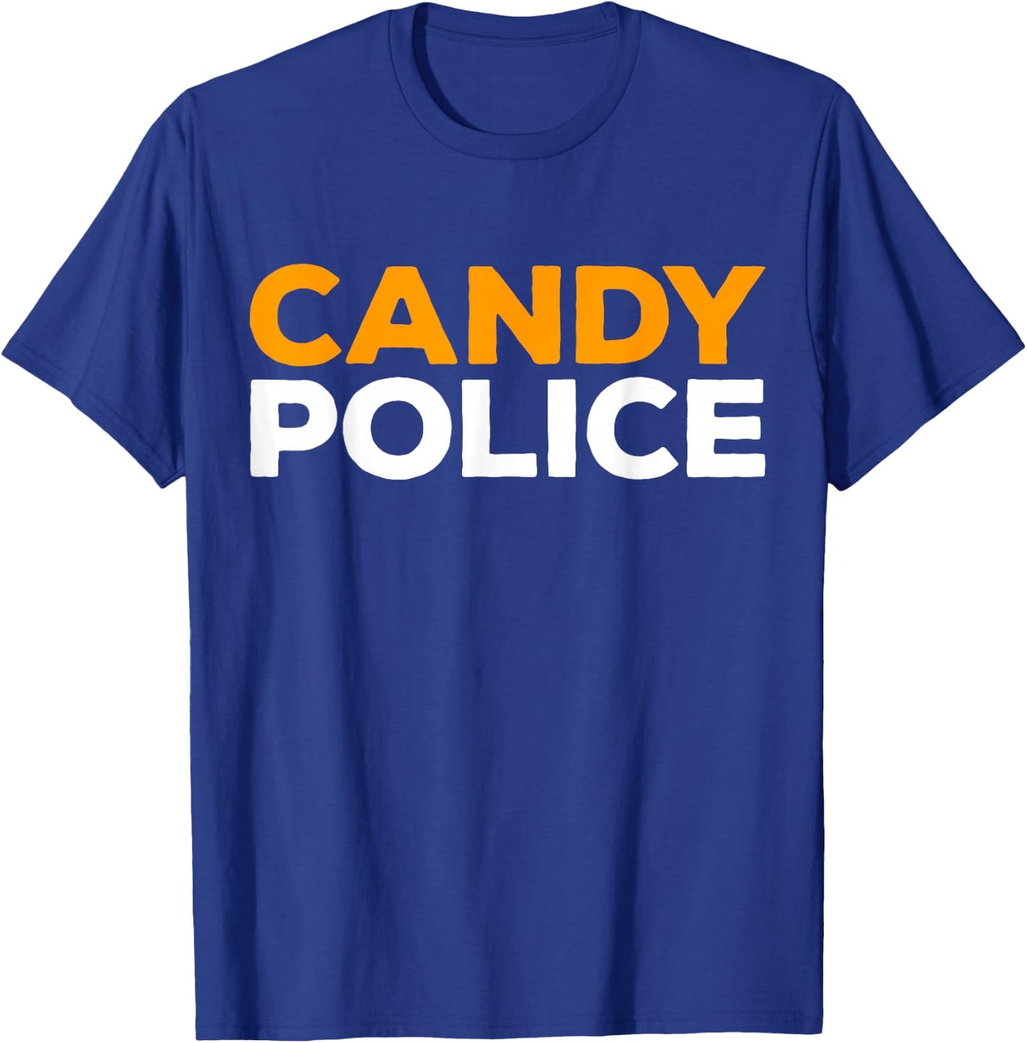 Candy Police Shirt Men Women Boy Girl Halloween Costume T-Shirt - T-Shirt | Royal