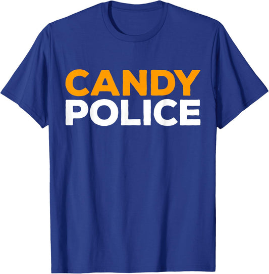 Candy Police Shirt Men Women Boy Girl Halloween Costume T-Shirt - T-Shirt | Royal