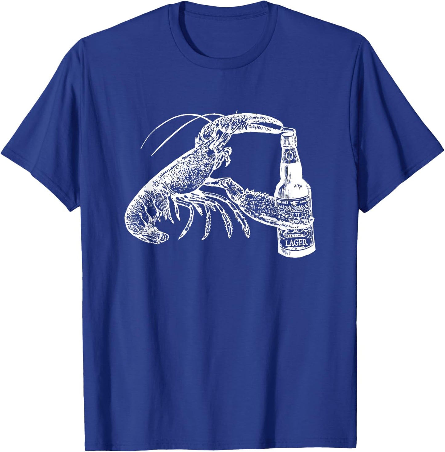 Hummer Beer Drinking Funny Spirit Animal Lobster Gift T-Shirt - T-Shirt | Royal