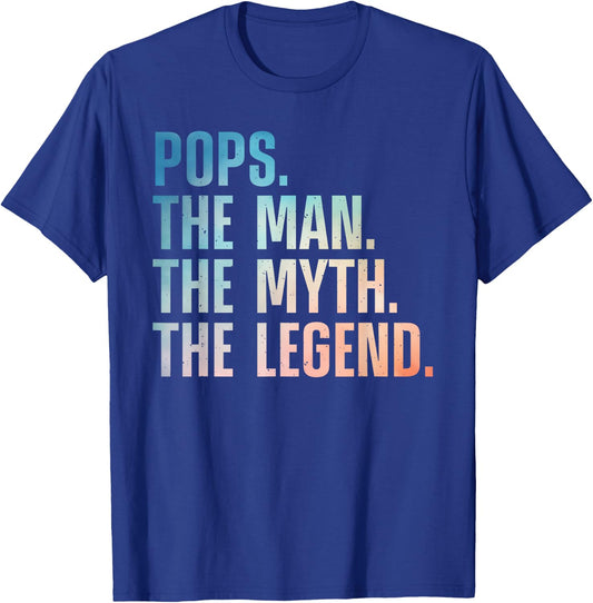 Best Pops Design For Grandpa Grandfather From Grandkids Pops T-Shirt - T-Shirt | Royal