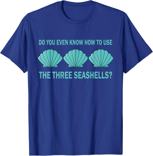 Three Seashells Demolition Man Meme Gift T-Shirt - T-Shirt | Royal