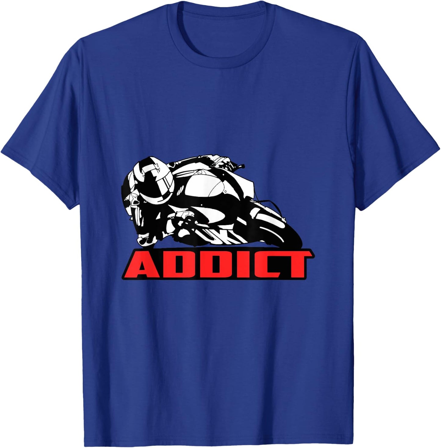 "Addict Race GP" Very Funny Vintage Moto GP Gift T-Shirt - T-Shirt | Royal